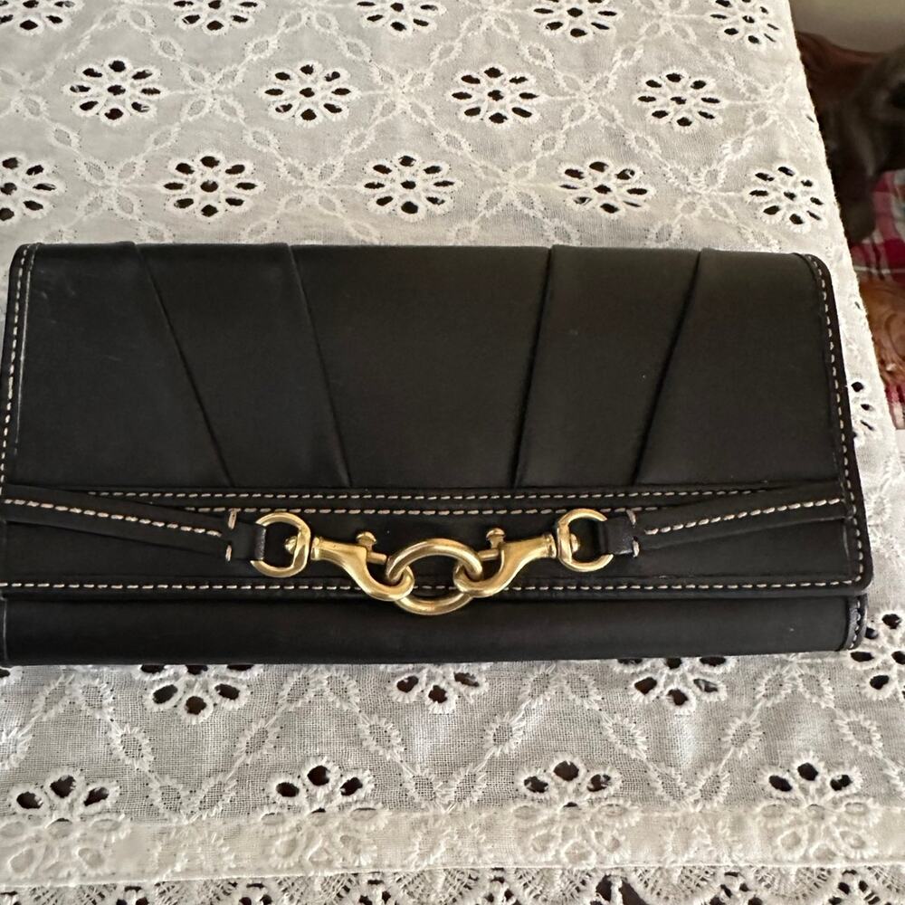 Coach Black Wallet Legacy Interlocking Lock